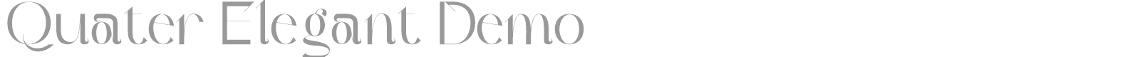 Quater Elegant font preview